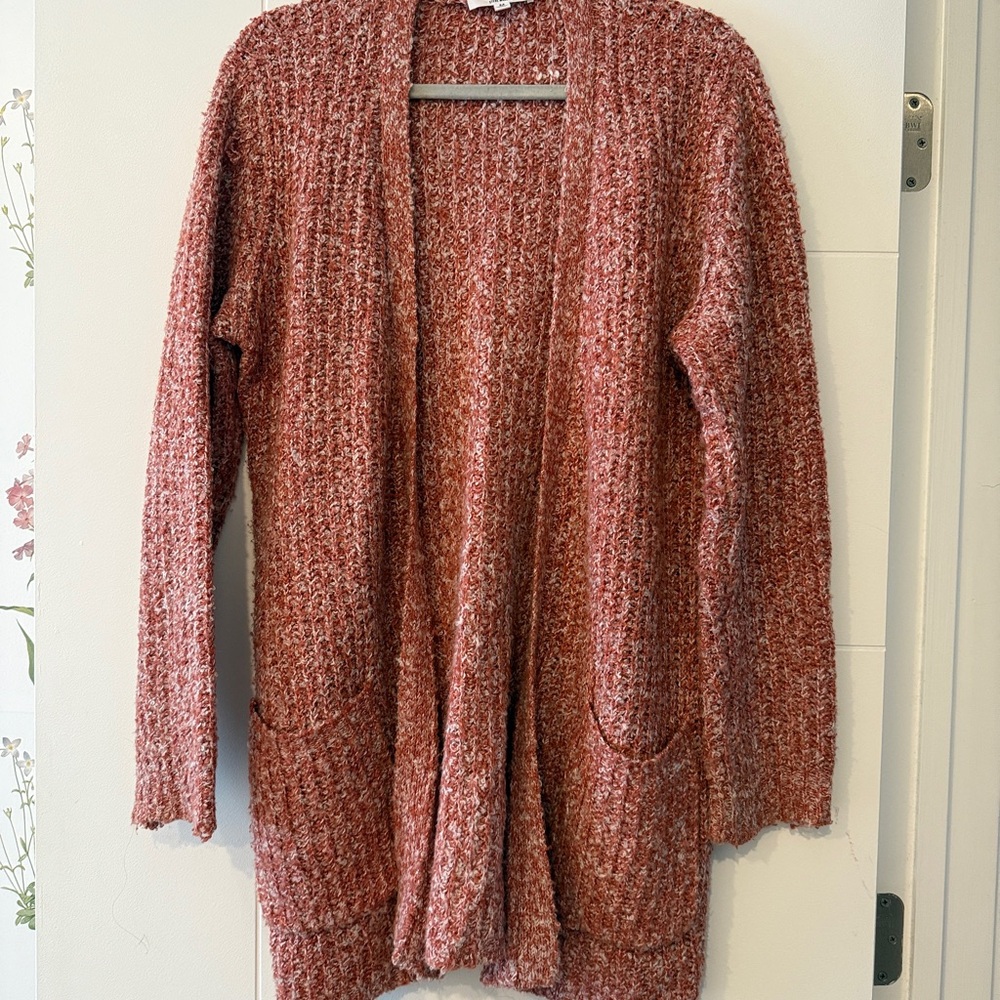 BB Dakota by Steve Madden Orange Cardigan Sweater